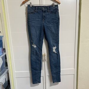 Universal Thread Dark Blue Ripped Skinny Jeans